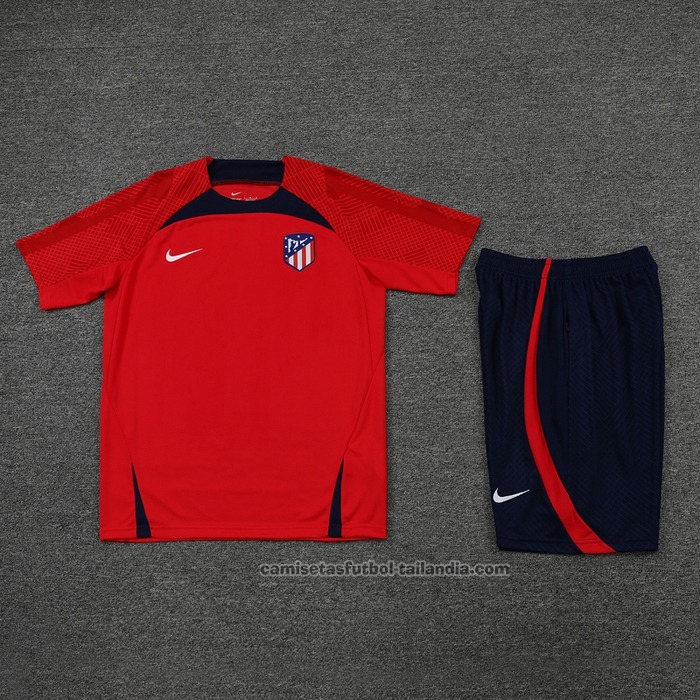 Chandal del Atletico Madrid Manga Corta 22/23 Rojo - Pantalon Corto